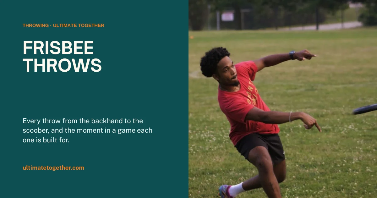 A player stepping into a forehand throw on a grass field